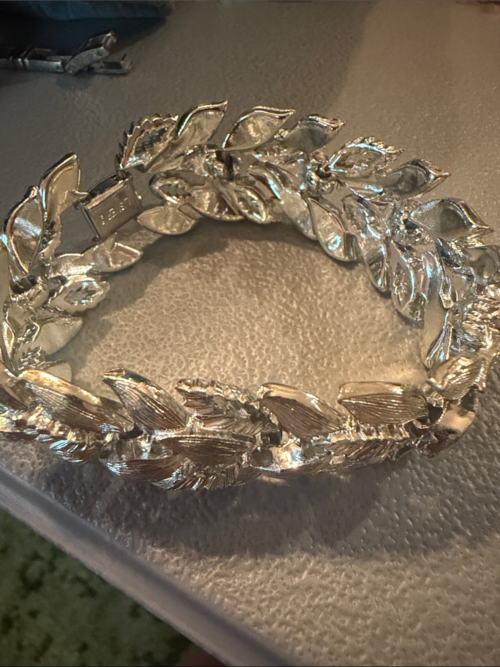 Silver Leaf Link Bracelet - Unbranded